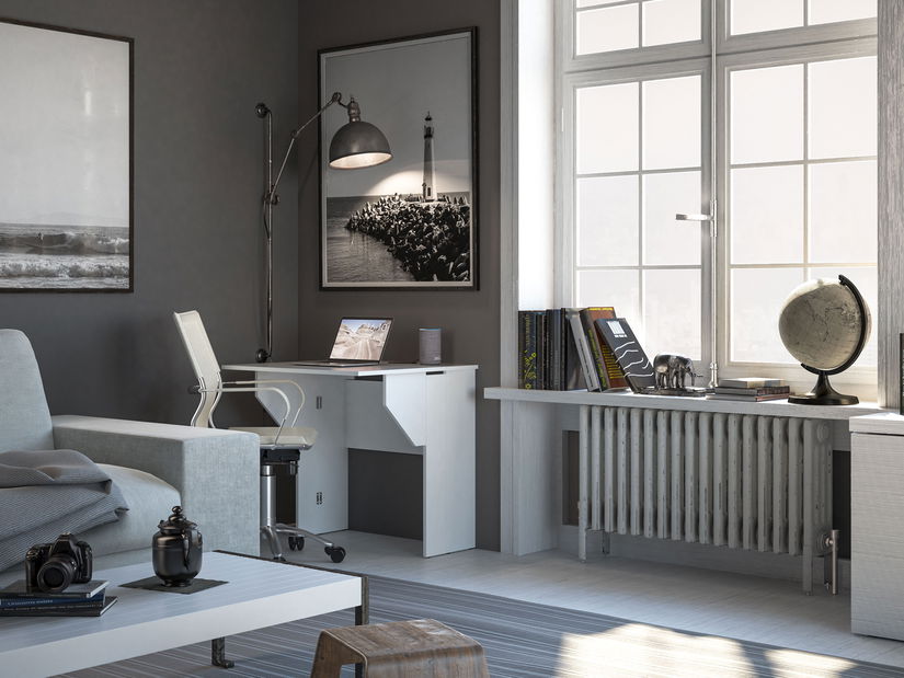 Sklopivi računalni stol Bong (za 2 osobe) (bijela)