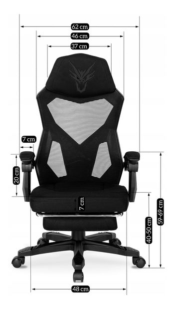 Gaming fotelja Brodel (crna) 