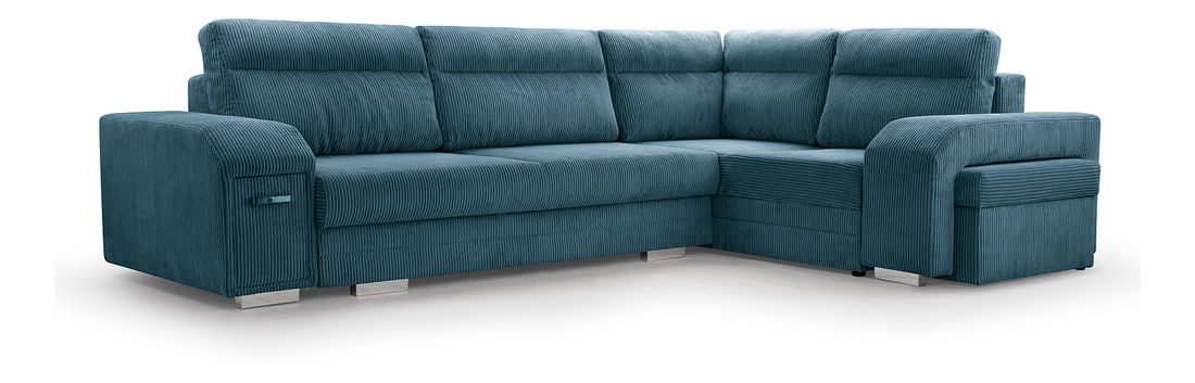 Kutna garnitura Alfredo (tamnotirkizna) (D) 