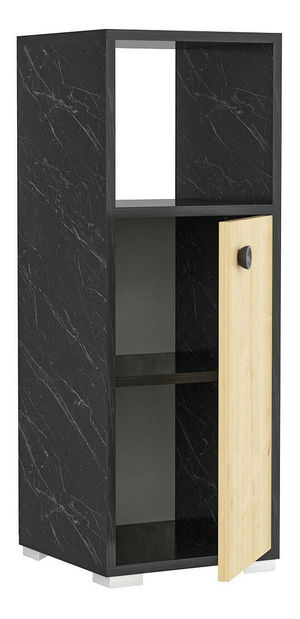 Fürdőszoba szekrény Satadu 1 (fekete márvány + zafír tölgy)