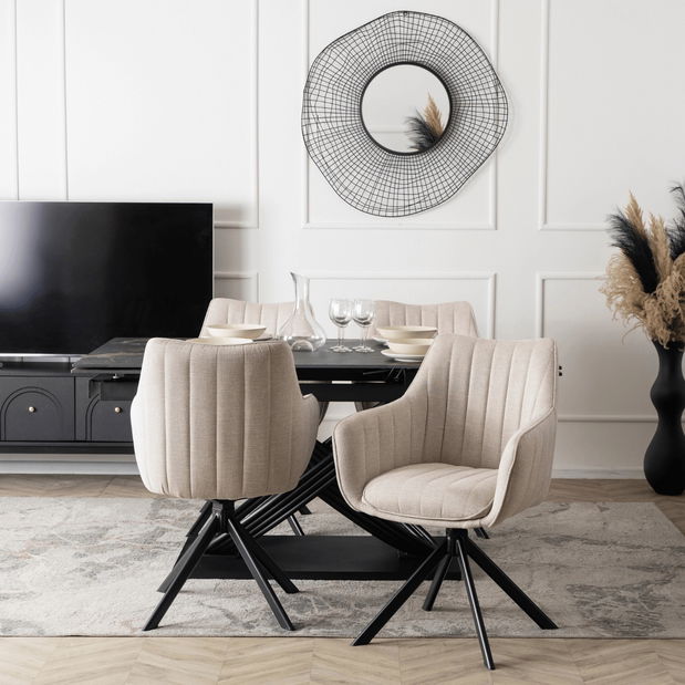 Jedálenská stolička Mamba (krémová