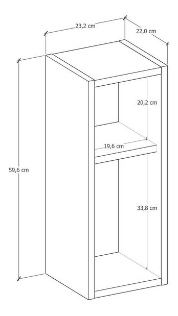 Nočný stolík Klausius (antracit)