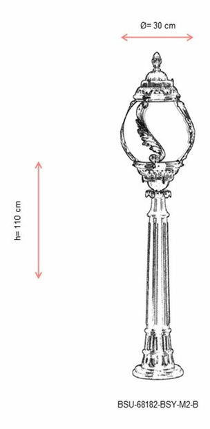 Vonkajšie podlahové svietidlo Ishika (čierna + biela)