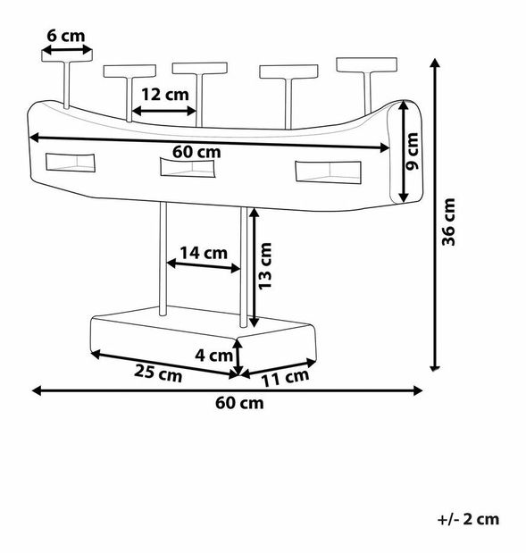 Sfeșnic GARDINER (36 cm) (lemn deschis)