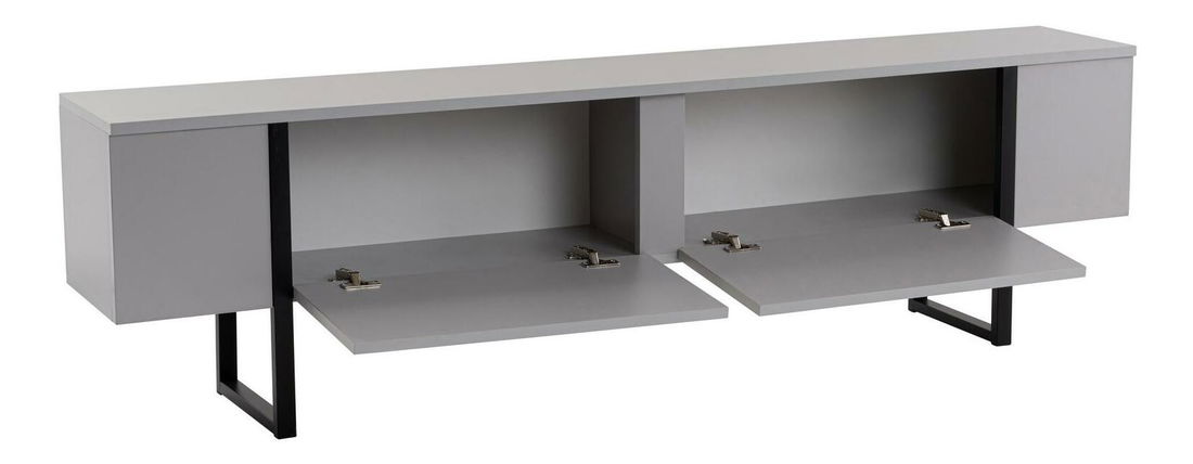 TV asztal/szekrény Serone (szürke + fekete)