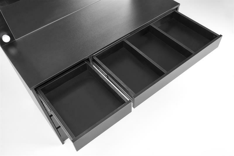 Fésülkődőasztal Hektor XL (fekete) (tükörrel)