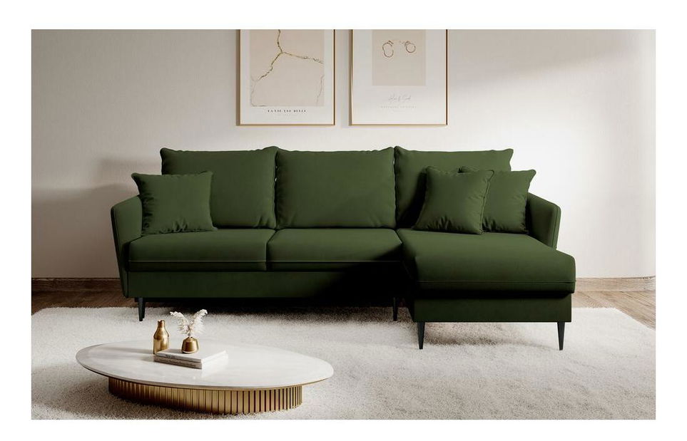 Colțar Vivaldio L (verde + negru)