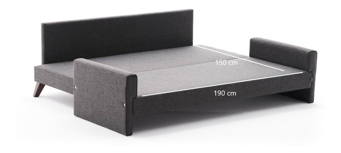 Széthúzható kanapé Bellina (antracit)