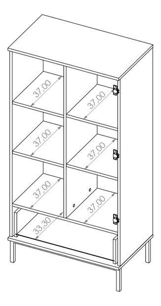 Komoda Punta R70 (grafit)
