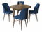 Jedálenský set Roxie (orech barokový + námornícka modrá) (pre 4 osoby)
