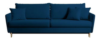 Canapea trei locuri Vivaldio  (albastru + auriu)