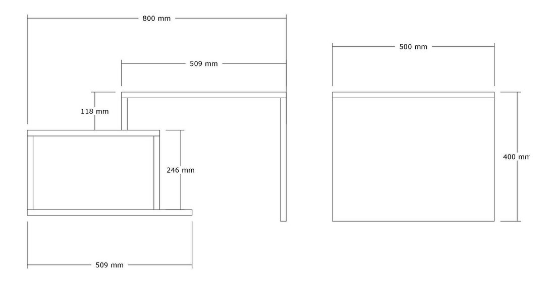 Konferenčný stolík Pinoni (antracit) 