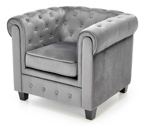 Fotelja za opuštanje Elma (siva + crna)