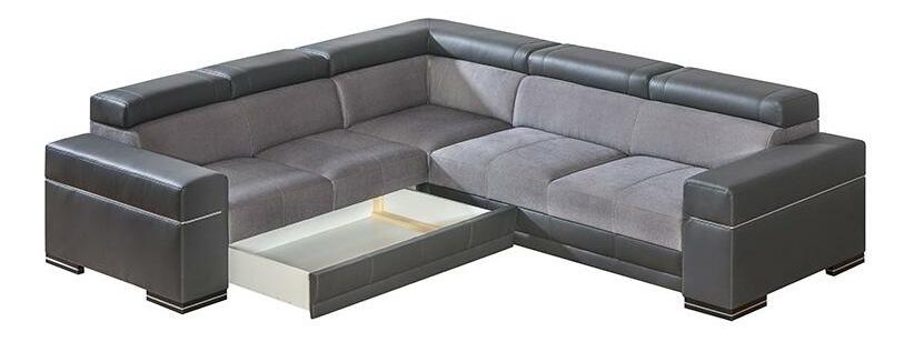 Sarokkanapé Pyrus 3 (szürke + fekete) (B)