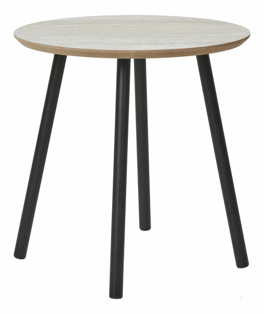 Príručný stolík Alast 2 (čierna + béžová)