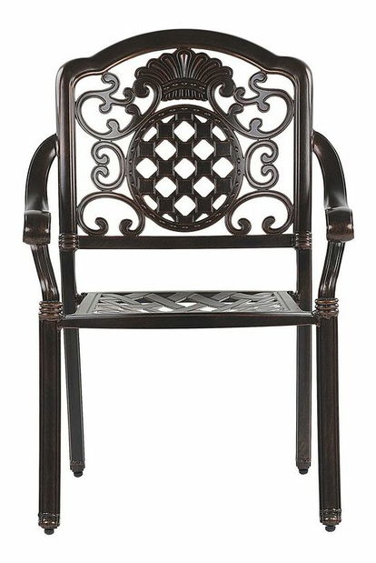 Set 4 ks. záhradných stoličiek SALIO (plast) (hnedá)