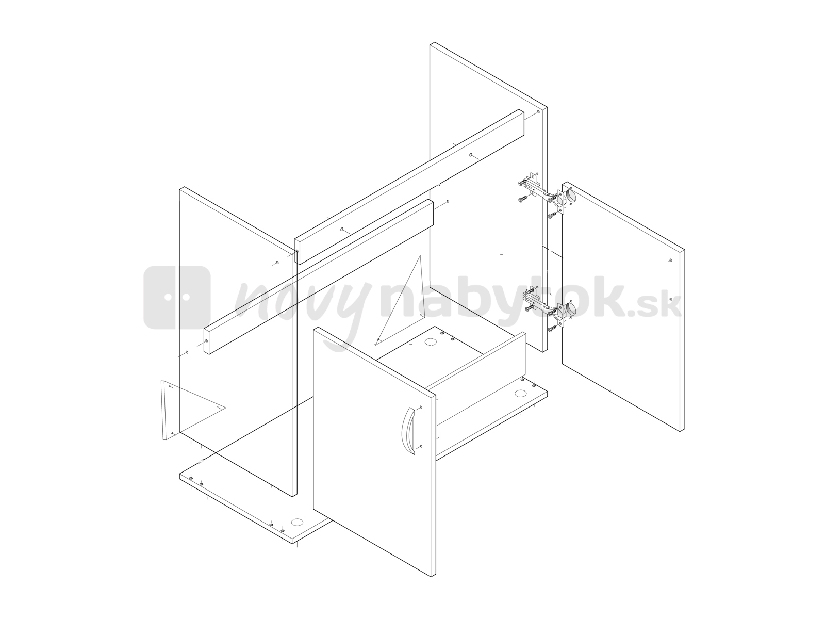 Dulap inferior de bucătărie Igo DZ-80