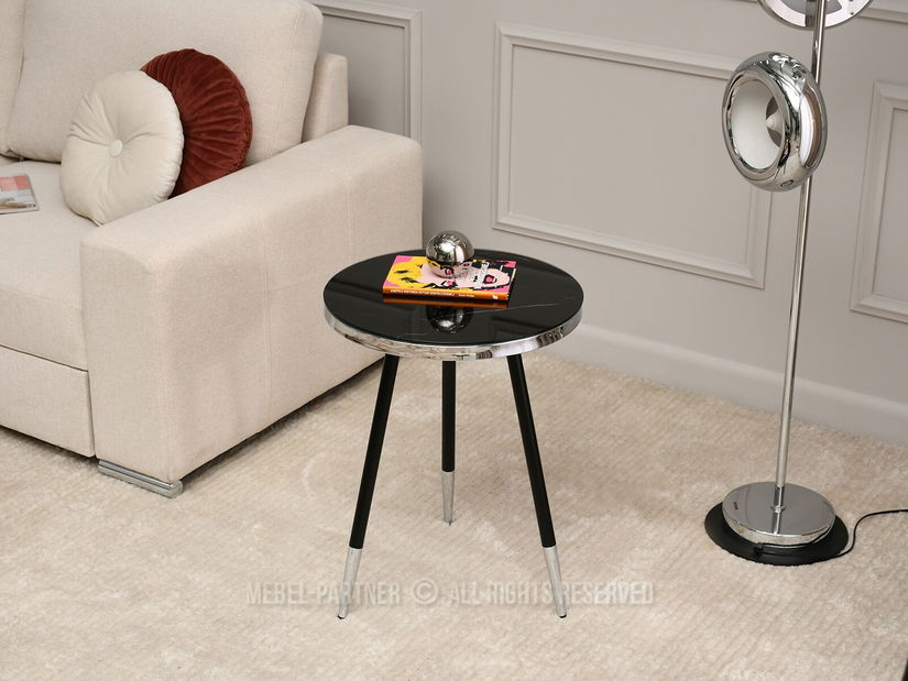 Măsuță de cafea Cheops S (negru + crom)