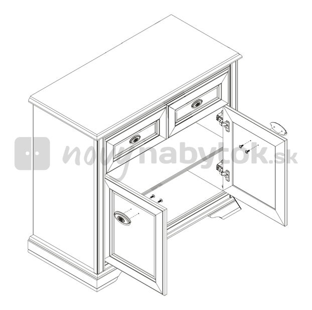 Komoda BRW ONTARIO KOM 2D2S