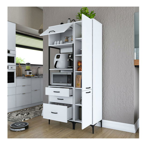 Ormar s policama Jenaretta 143 (bijela)