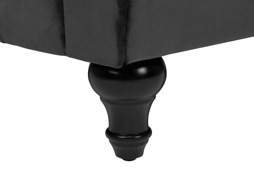 Háromszemélyes kanapé Chichester (szövet) (fekete)