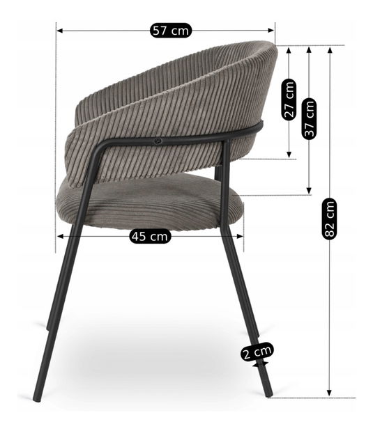 Jedálenská stolička Timka (sivá) 