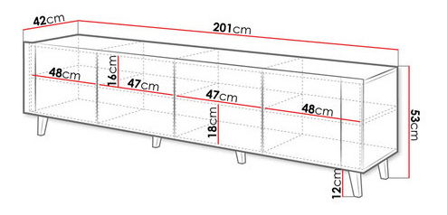 TV stolić/ormarić Ezzo (bijela + hrast craft)