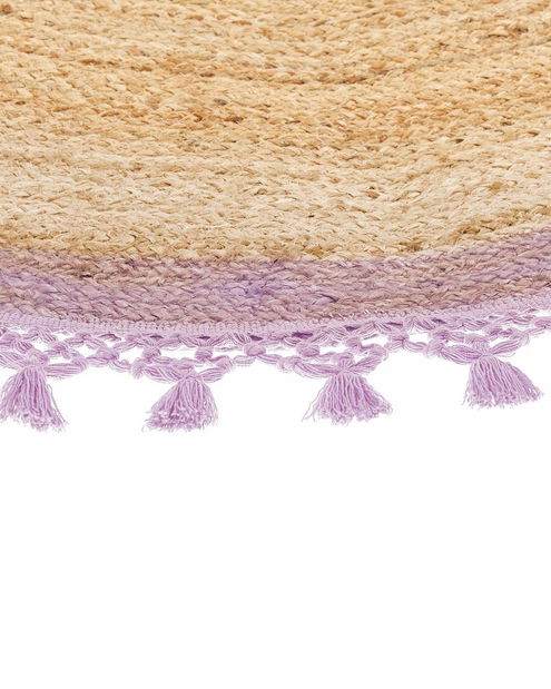 Szőnyeg ⌀ 140 cm Marty (bézs + lila)