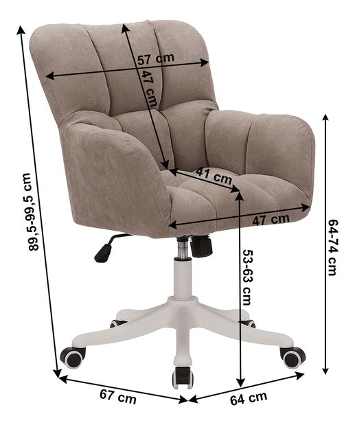 Uredska stolica Gorman (sivo smeđa)