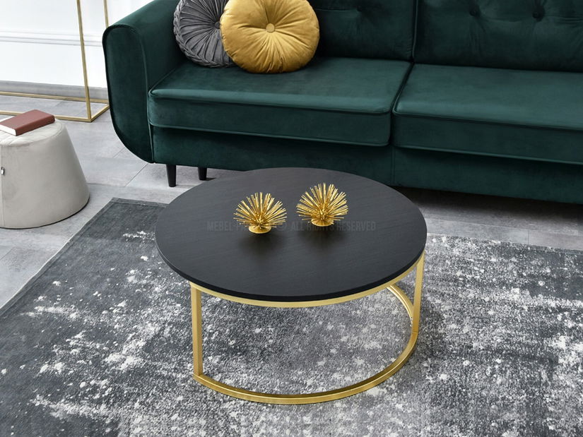 Dohányzóasztal Kolja Stolik Xl (fekete + arany)