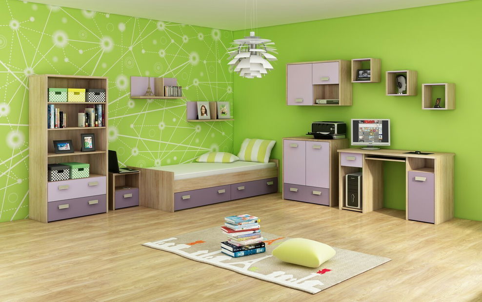 Cameră de studenți Kimi 3 Sonoma deschis + Violet