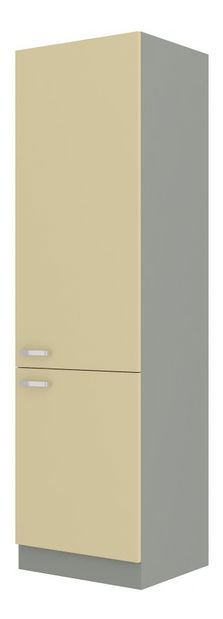 Dulap de alimente pentru frigider încorporat Kelyn 60 LO 210 2F (crem lucios + gri)