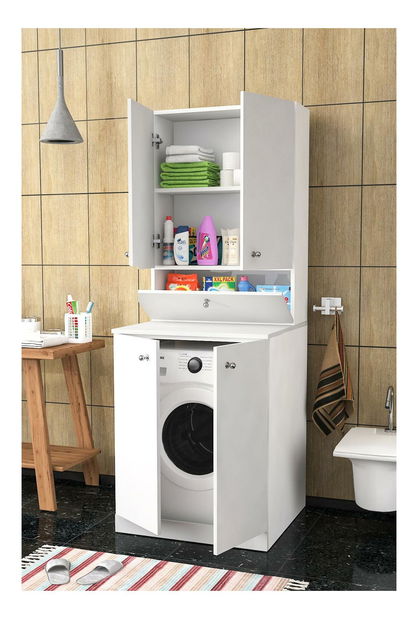 Dulap deasupra mașinii de spălat Motuma (alb) 