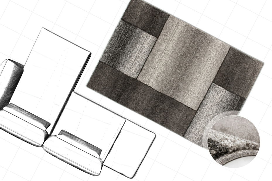 Kusový koberec Lounge 854 Silver