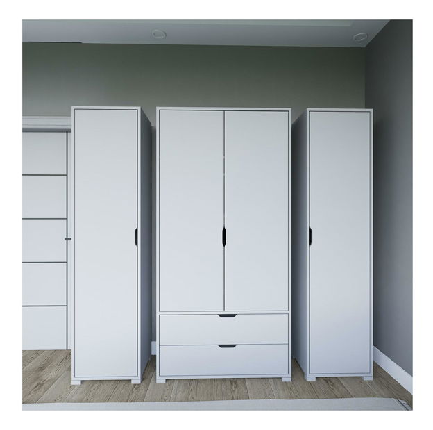 Ruhásszekrény Durun 23 (matt fehér)