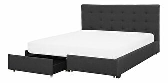 Bračni krevet 180 cm Rhiannon (siva) (s podnicom i prostorom za odlaganje)