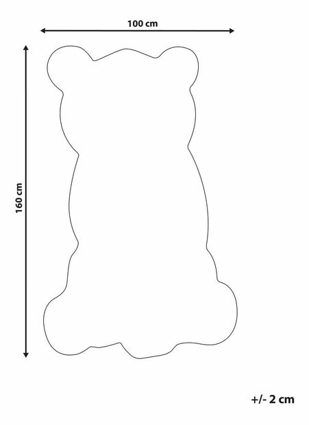 Covor pentru copii 100 x 160 cm Jing (alb negru)