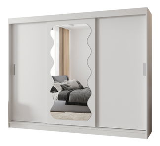 Ormar za garderobu 250 cm Spock (bijela)