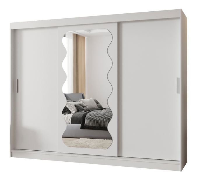 Ruhásszekrény 250 cm Spock (fehér) 