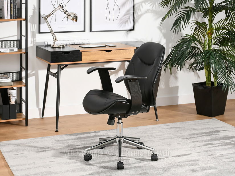 Fotel Raynold (fekete fa + króm)