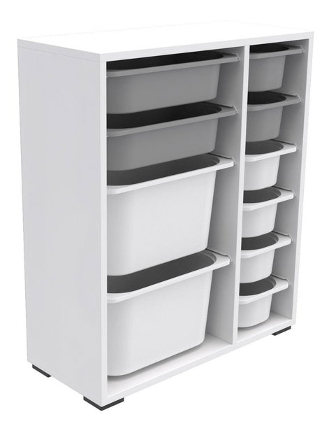 Organizator za igračke Dremonka 10 (bijela + siva)