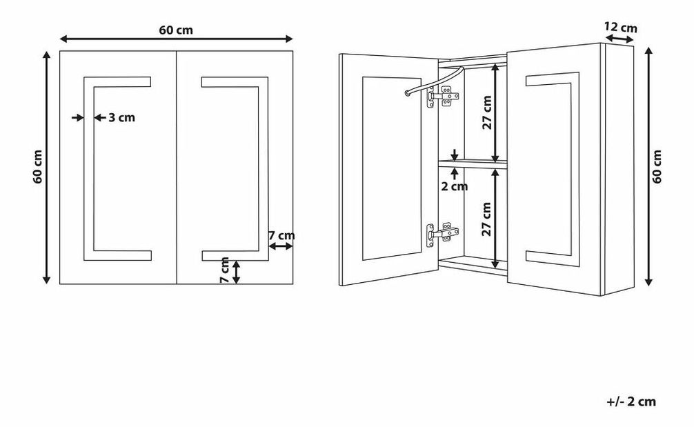 Skrinka do kúpeľne MARAT (biela)