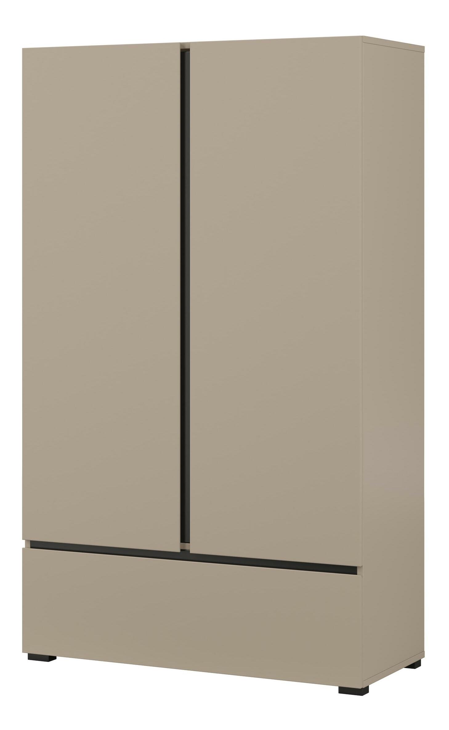 Polcos szekrény Crossroad S38 (congo + fekete)