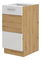 Donji kuhinjski ormarić Arryn 40 D 1F BB (Hrast artisan + bijeli sjaj)