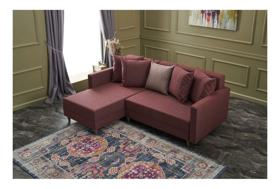 Rohová sedačka Adam (L) (červená)