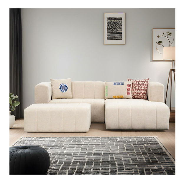 Sarokkanapé Beyzometta (J) (krém)