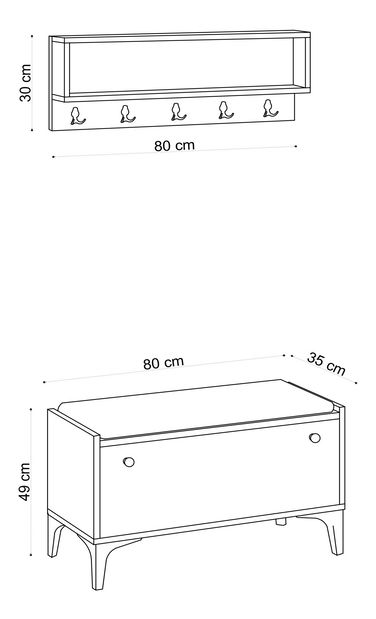 Predsieňová zostava Aliex 10 (Dub)