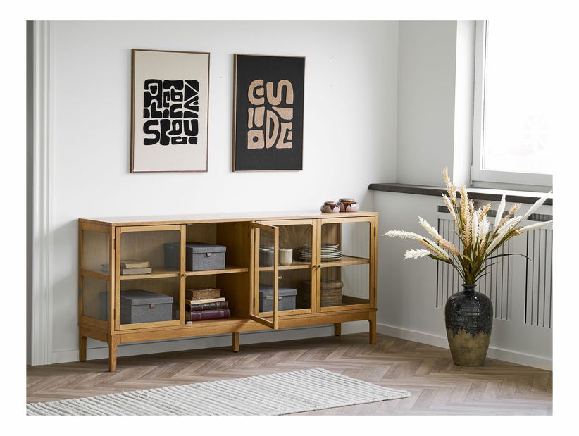 Nástenná dekorácia s prešívanými niťami Tranora (prírodná)