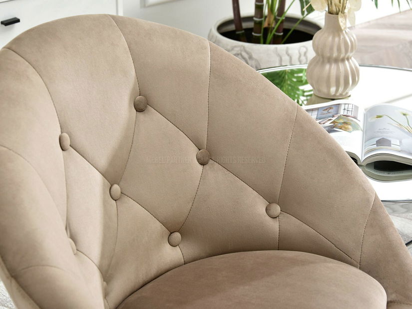 Fotoliu Lush 4 (bej + crom)