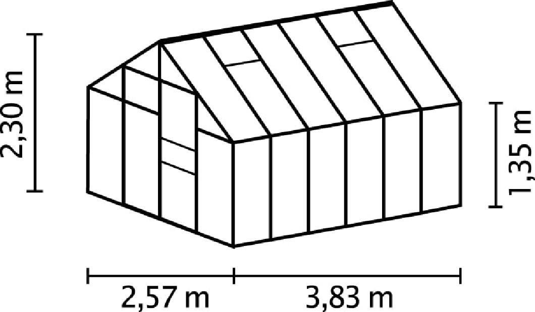 Stil clasic Greenhouse Neptune 9900 (esg + verde)